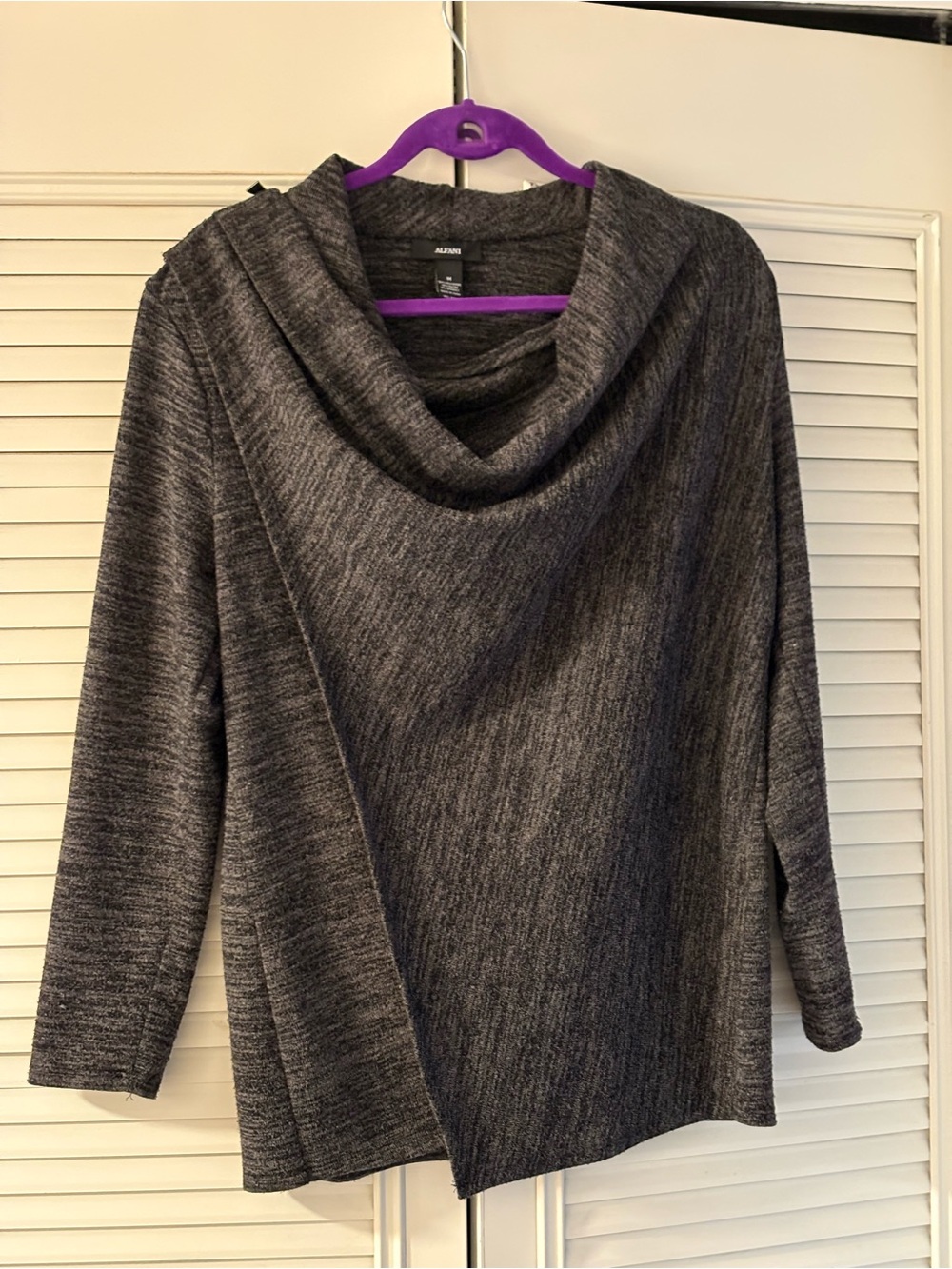 Alfani Gray Women's Cowl Neck Sweater Medium